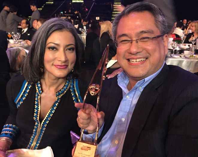 Rico Hizon in a award show with Sharanjit Leyl. net worth, earning, amount, assets